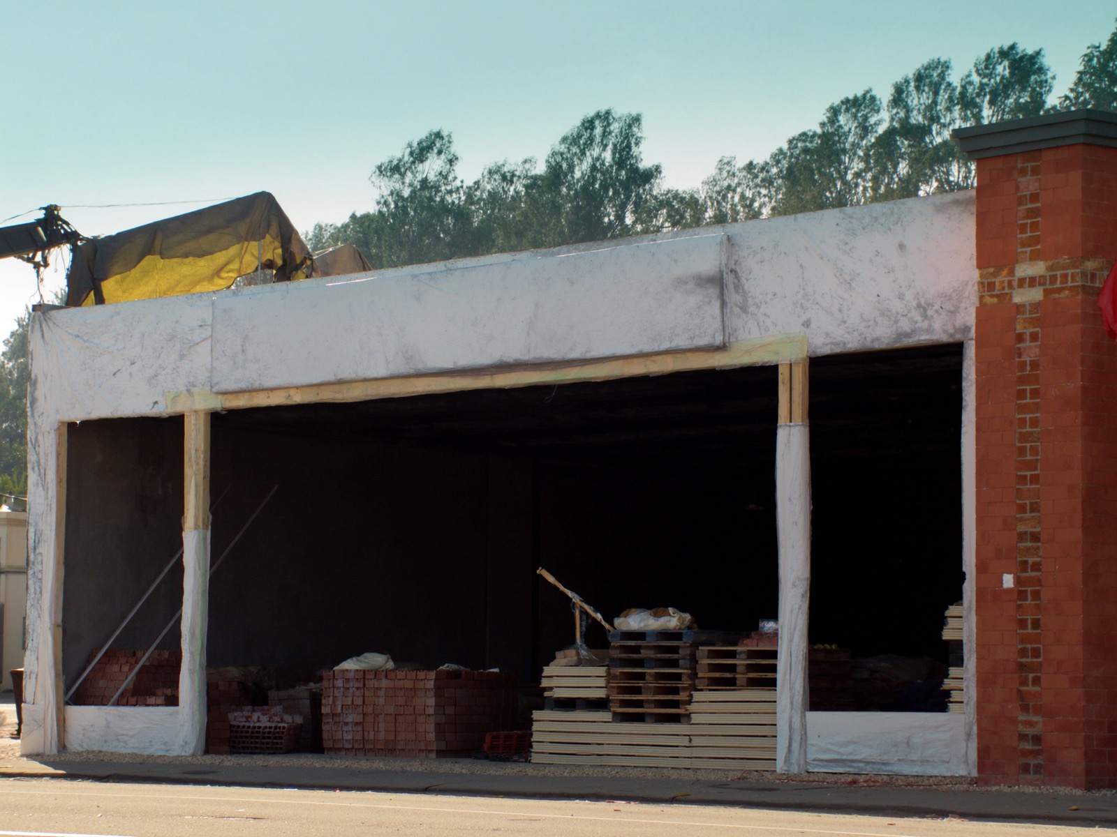Small commercial retail building under construction